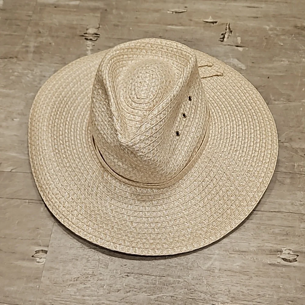💕ERIC JAVITS💕 Sunshade Squishee Packable Straw Fedora Hat ~ OS Cream NWT - Picture 7 of 16